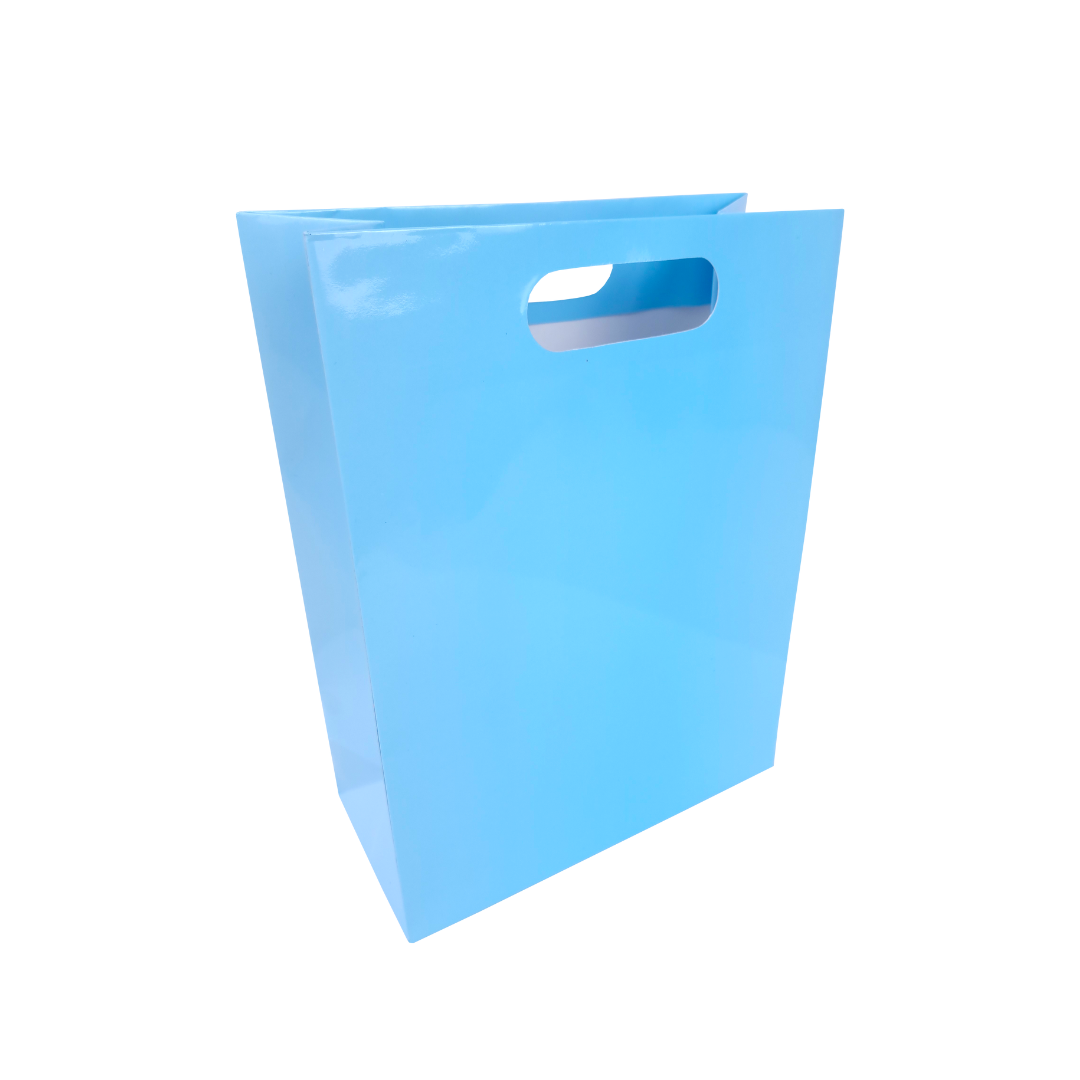 Blue Die Cut Bags