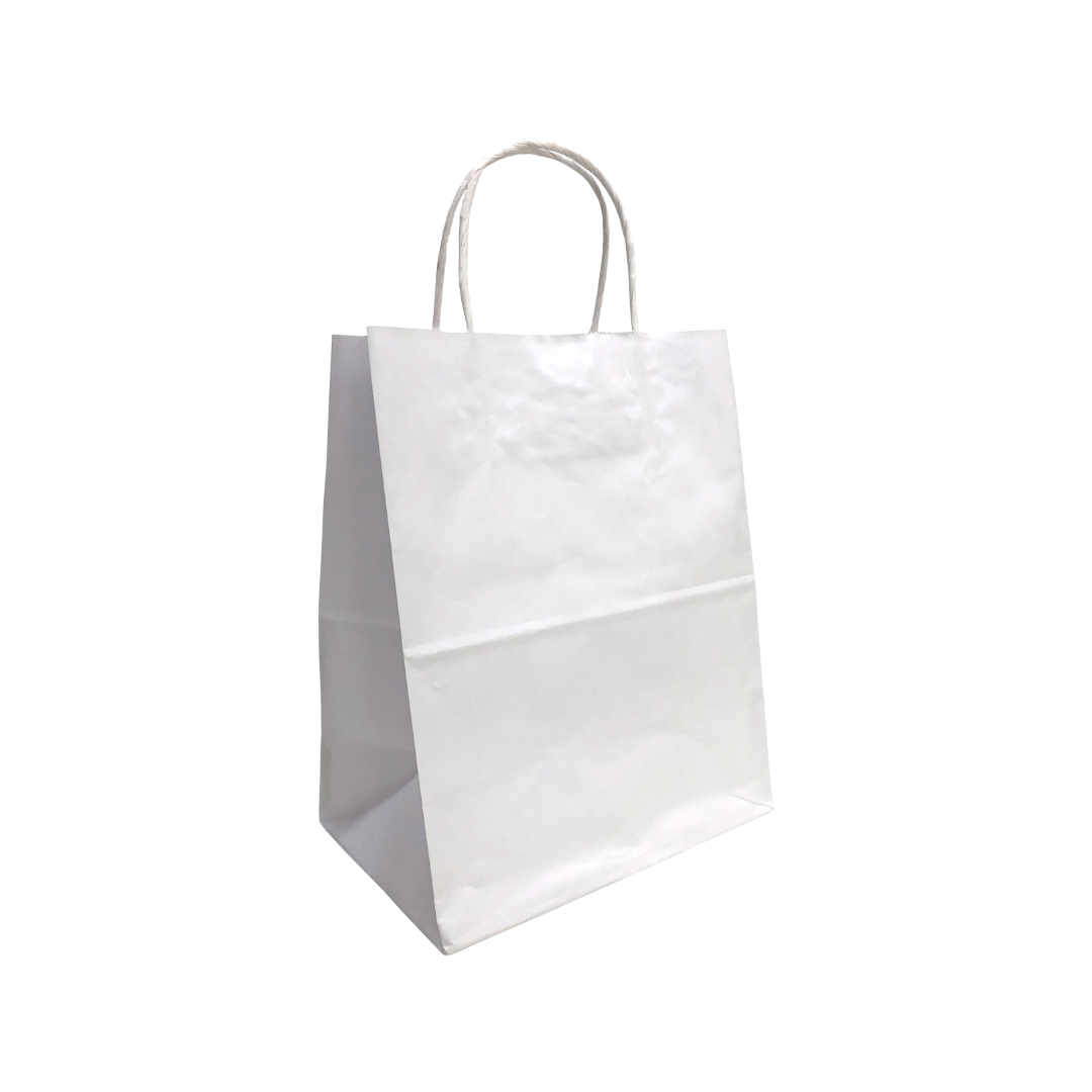 White Kraft Paper Bags 25 Pack