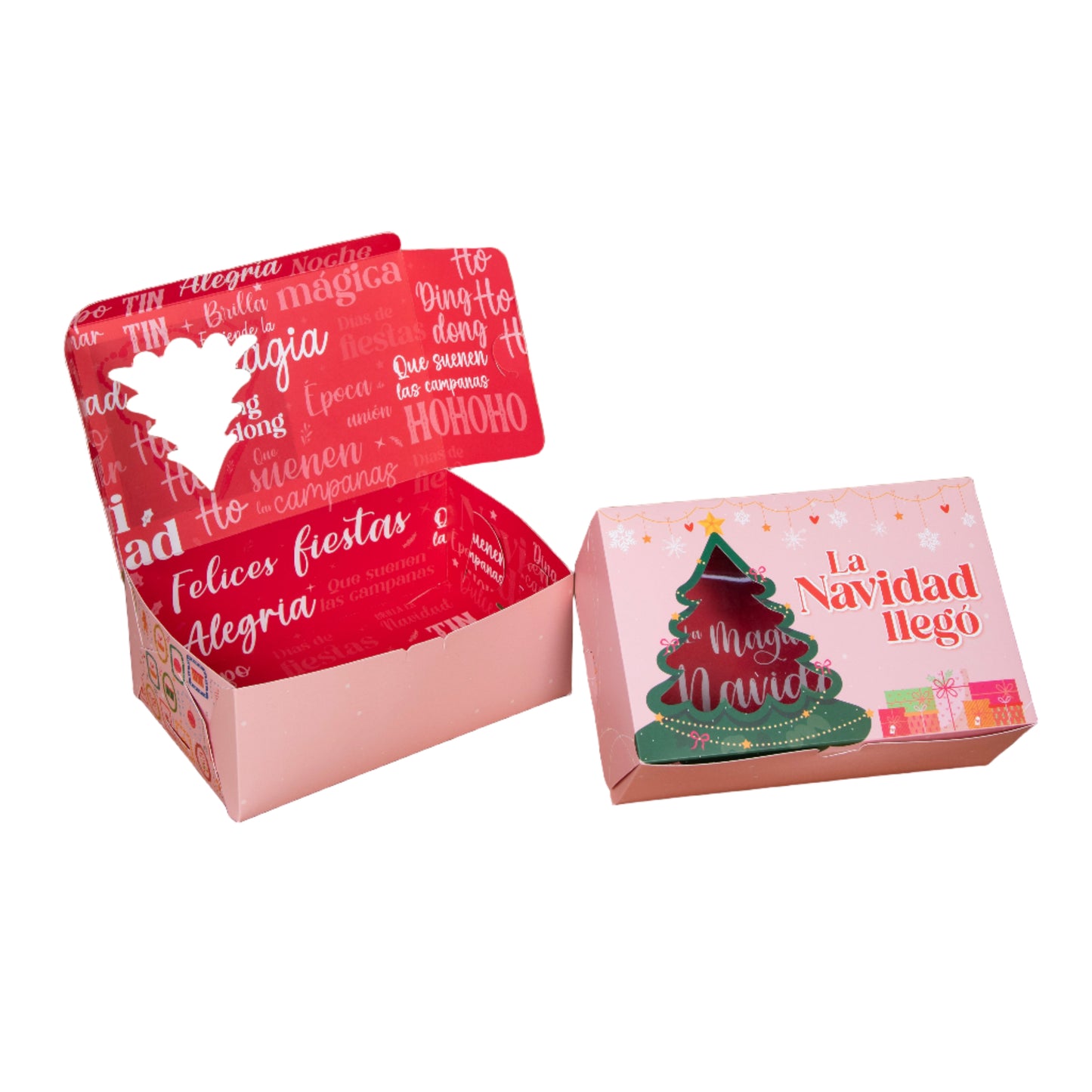 Caja mediana Navidad Llegó con ventana
