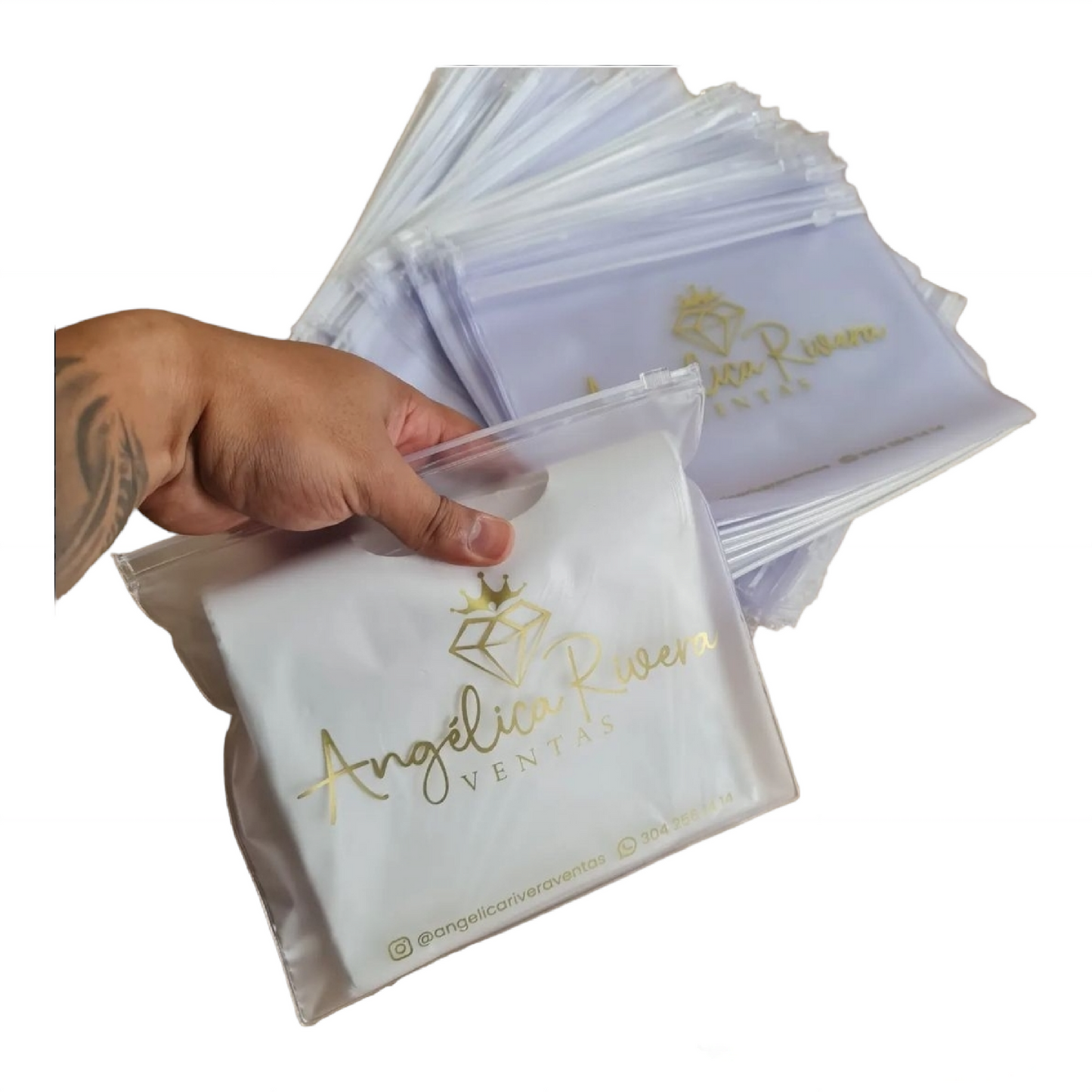 Packging Vinyl Bags w logo 100 Pack