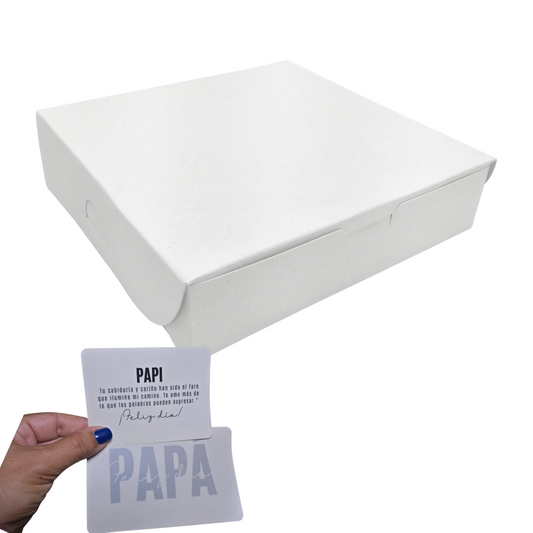 Caja Blanca Mediana con stickers