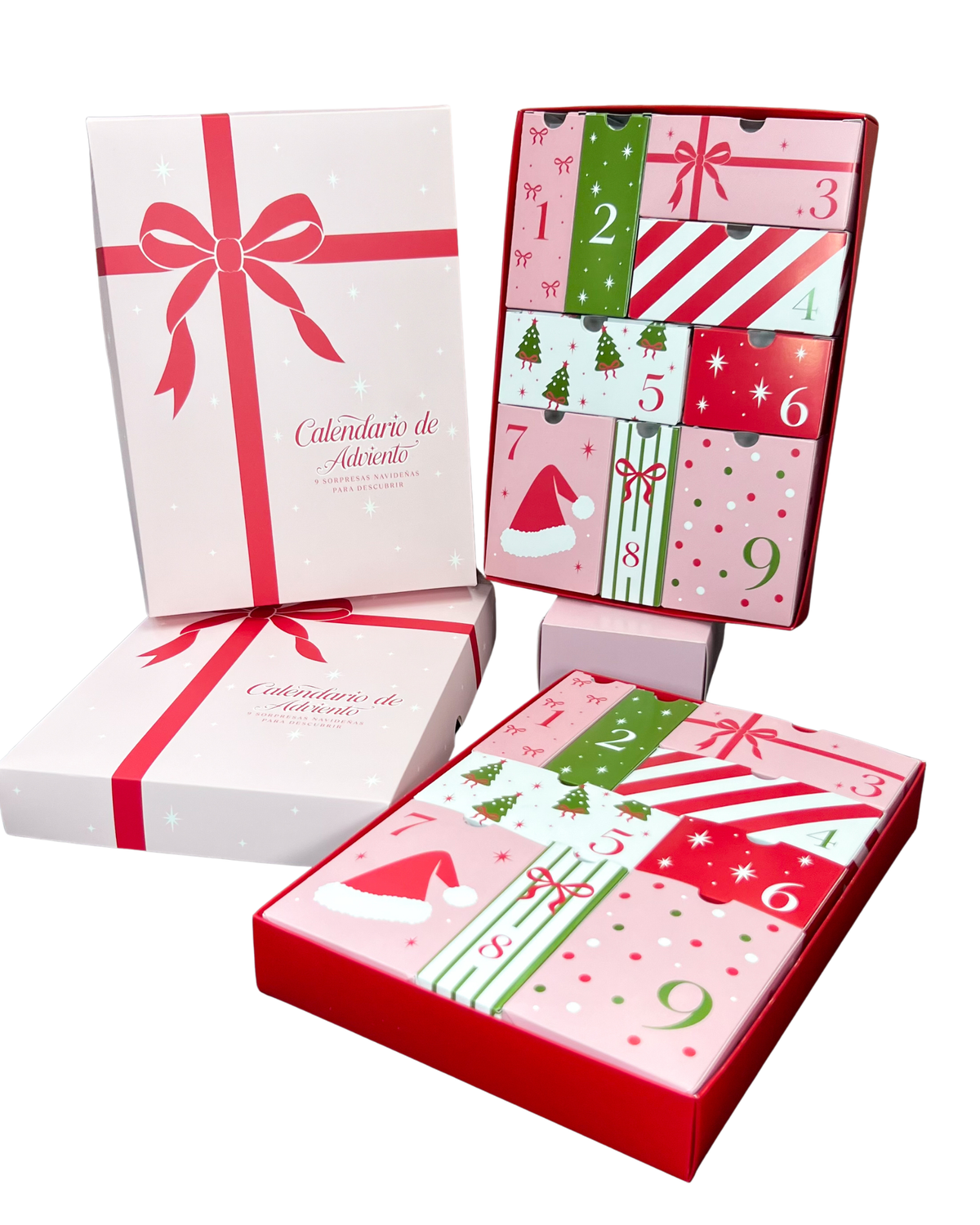 Calendario de Adviento Navidad Rojo