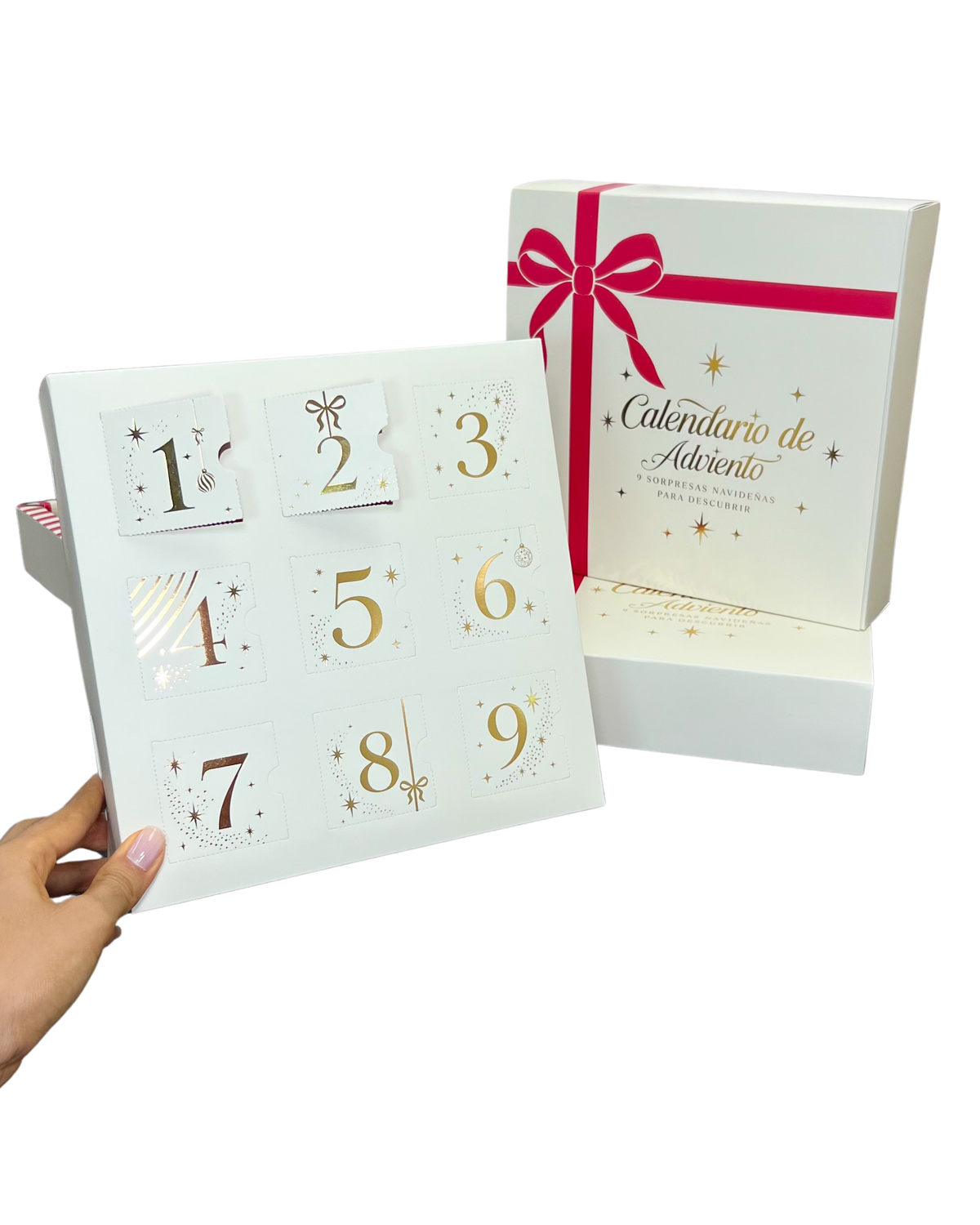 Calendario de Adviento Navidad Blanco
