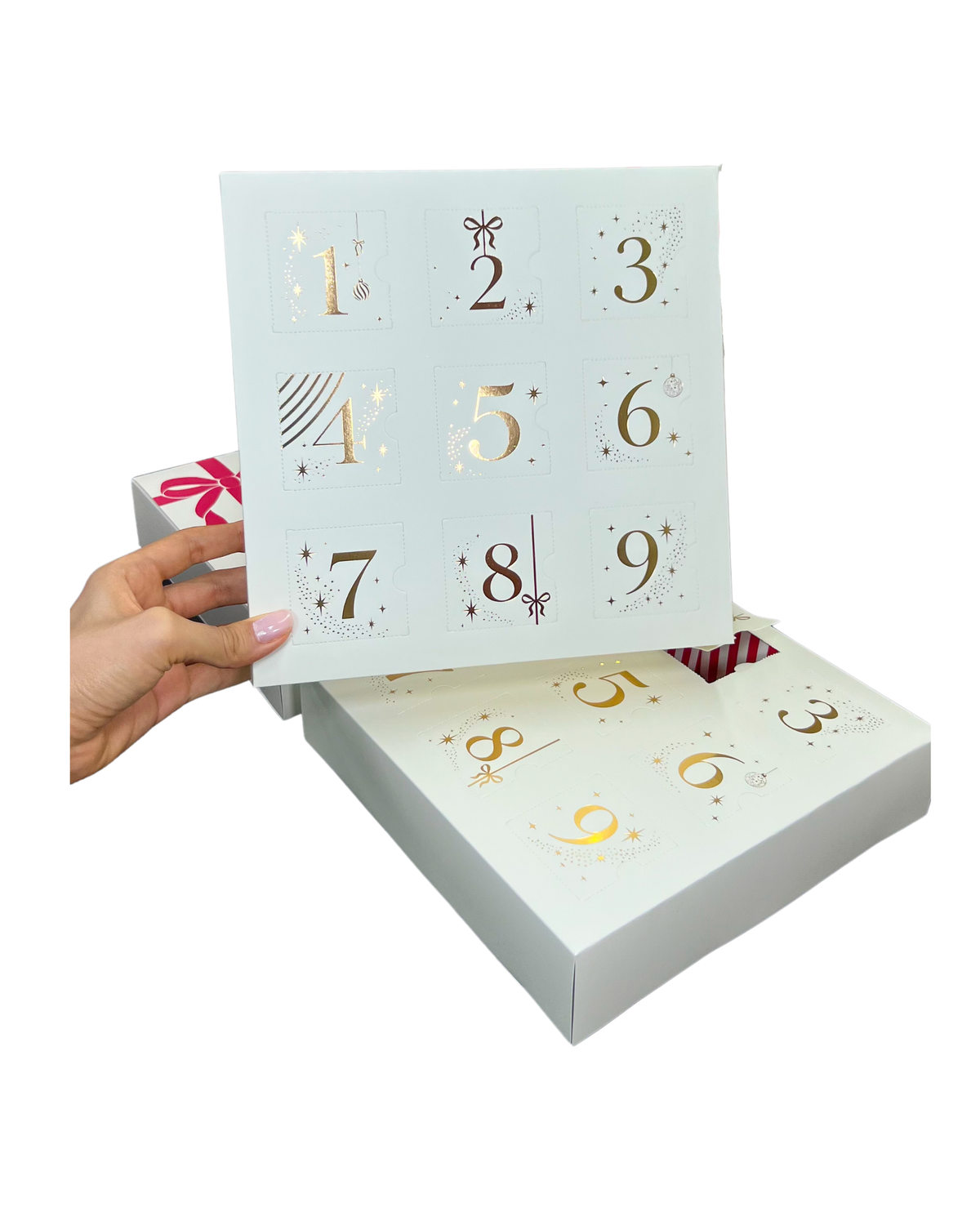 Calendario de Adviento Navidad Blanco