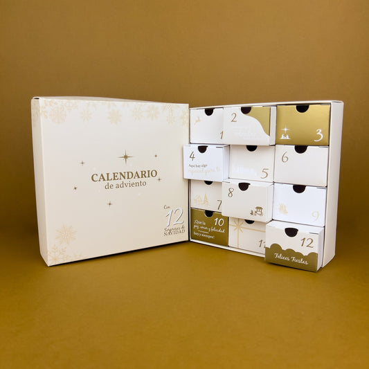 Caja con Calendario de Adviento Dorada