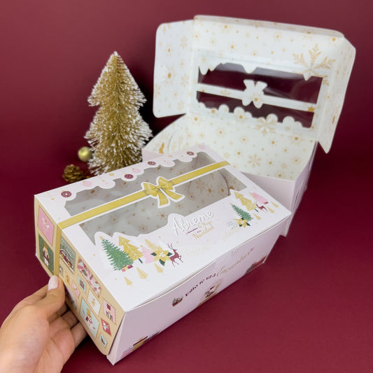 Caja con ventana Retro Navidad